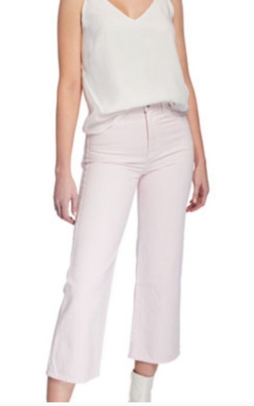 J Brand Joan Crop Wide Leg Jeans in Pandora Pink Size 29
